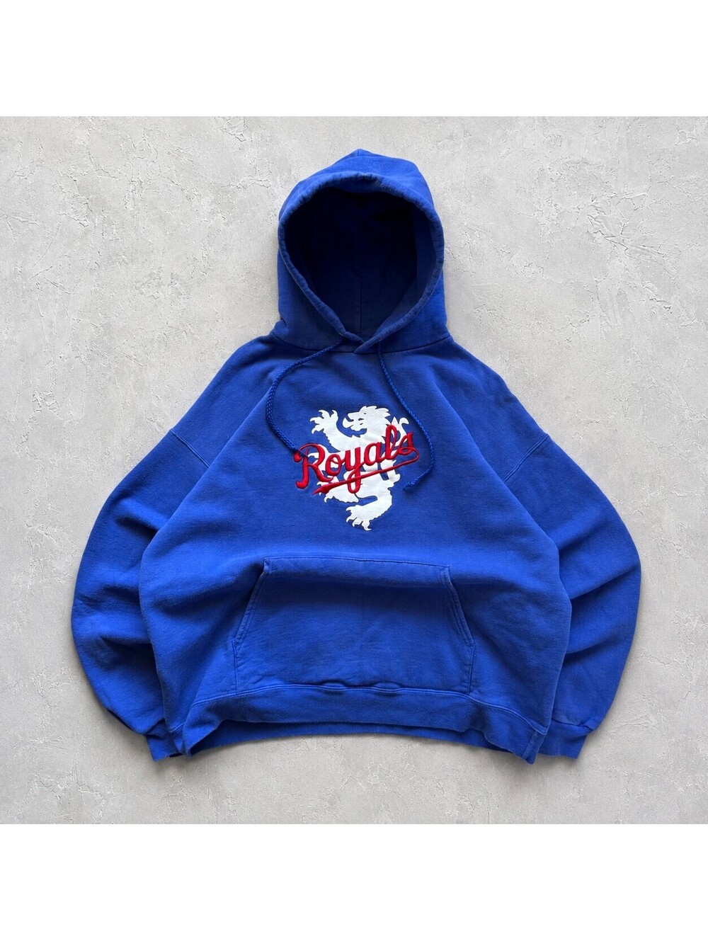 Vintage 2000s Kanasa City Royals MLB Baseball Blue Boxy Hoodie L